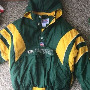 Vintage Packers pro line starter half zip jacket